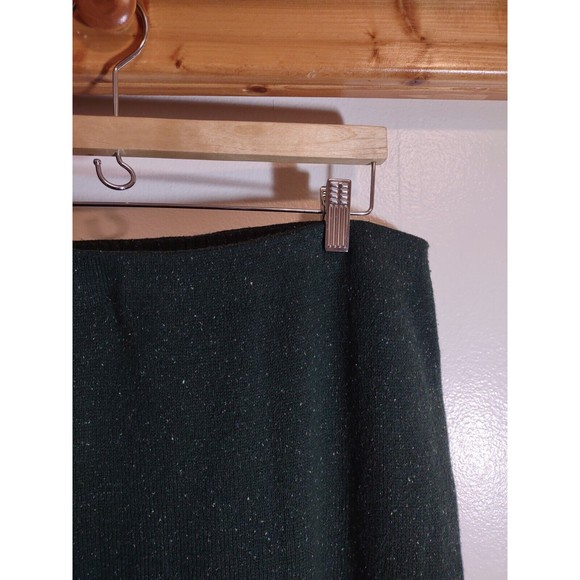 J Jill Women's L Green Cotton Silk Blend Skirt Pull On Maxi Knit Stretch Basic - Picture 2 of 8